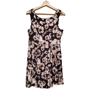 Charlotte Russe L Black Floral Dress Large